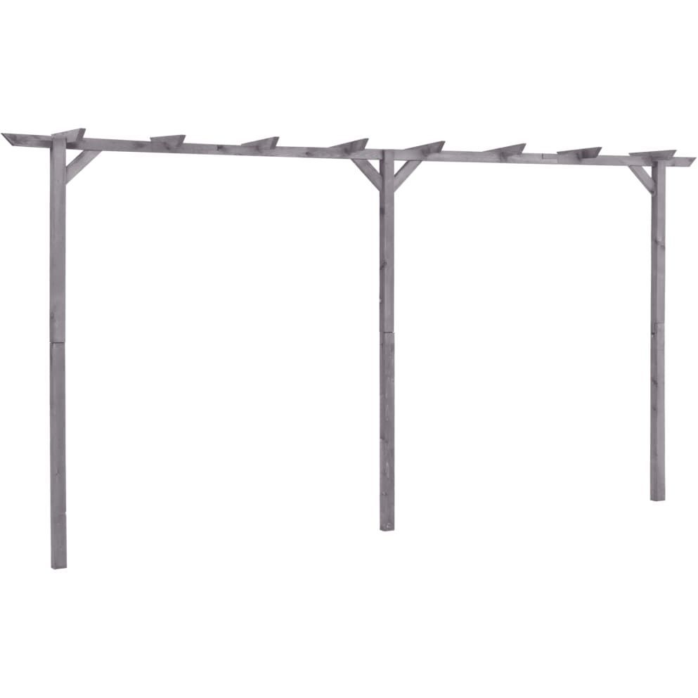 Puutarhan pergola harmaa 400x40x205 cm kyllästetty mänty