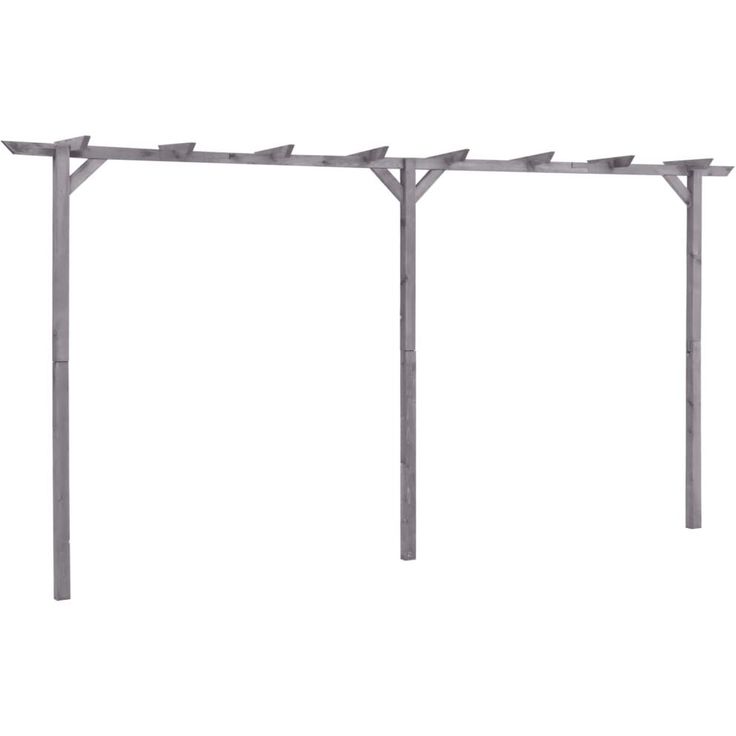 Puutarhan pergola harmaa 400x40x205 cm kyllästetty mänty_1