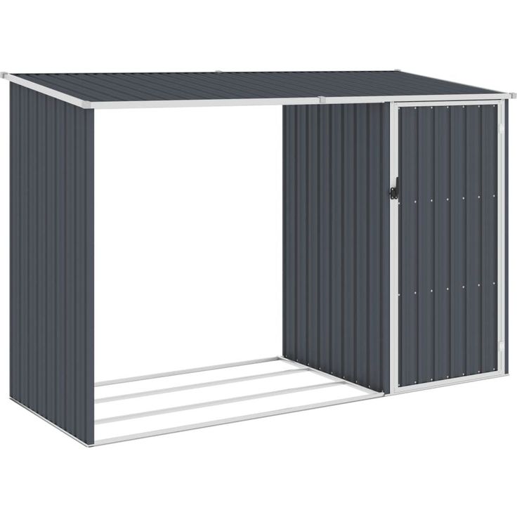 Puutarhan polttopuuvaja antrasiitti 245x98x159cm galv. teräs_1