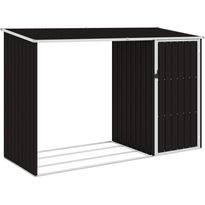 Puutarhan polttopuuvaja ruskea 245x98x159cm galvanoitu teräs