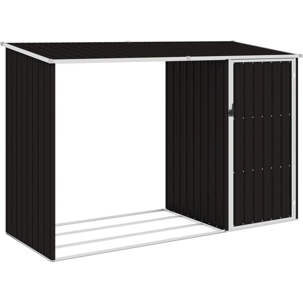 Puutarhan polttopuuvaja ruskea 245x98x159cm galvanoitu teräs_1