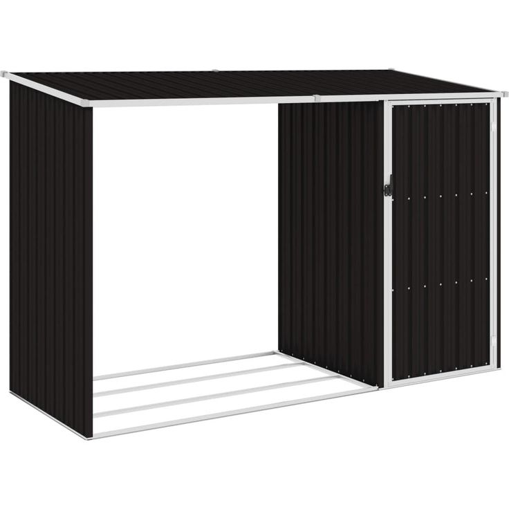 Puutarhan polttopuuvaja ruskea 245x98x159cm galvanoitu teräs_1