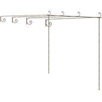 Puutarhan ruusukaari antiikkiruskea 4x3x2,5 m rauta