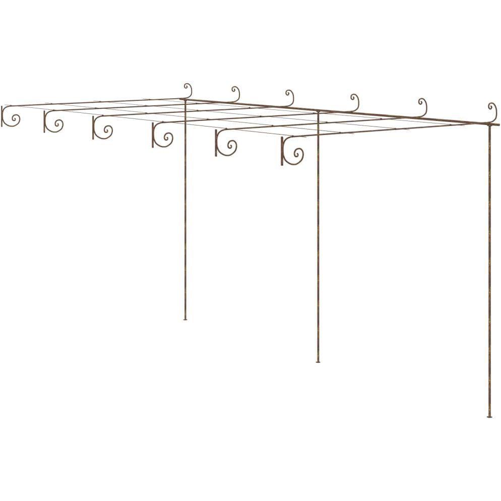 Puutarhan ruusukaari antiikkiruskea 6x3x2,5 m rauta