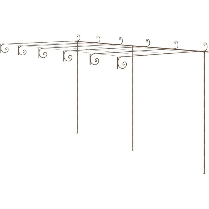 Puutarhan ruusukaari antiikkiruskea 6x3x2,5 m rauta_1