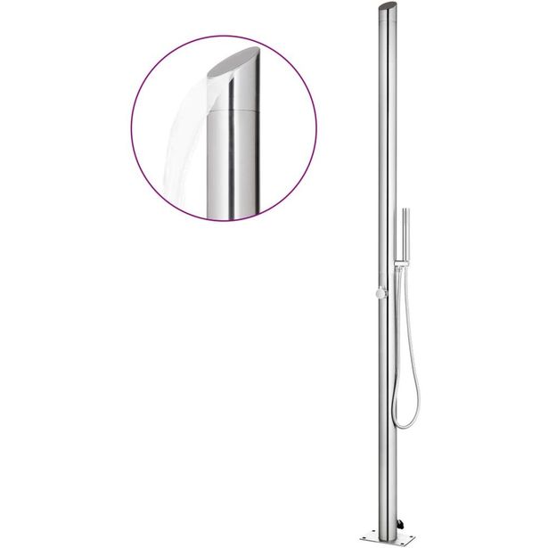 Puutarhasuihku 220 cm ruostumaton teräs_1