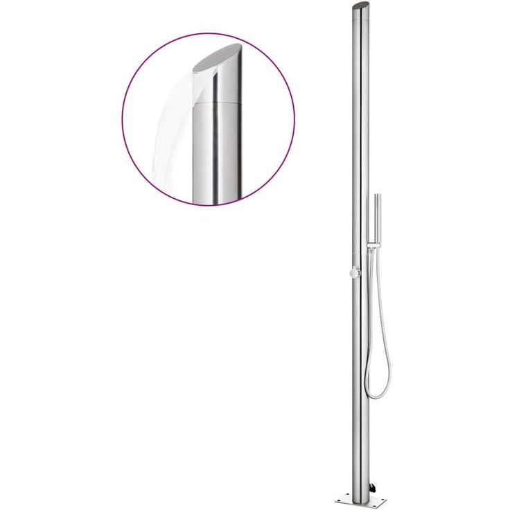 Puutarhasuihku 220 cm ruostumaton teräs_1