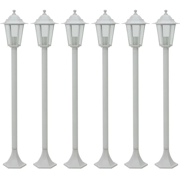 Pylväsvalaisimet puutarhaan 6kpl e27 110cm alumiini_1
