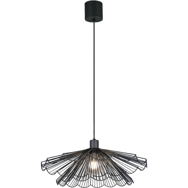 Riippuvalaisin Trio Margarita 50cm, E27, mattamusta, tuplavarjostin