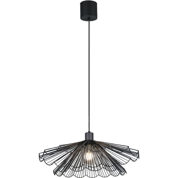 Riippuvalaisin Trio Margarita 50cm, E27, mattamusta, tuplavarjostin