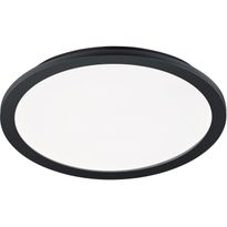 LED-plafondi Trio Camillus, 40cm, upotettava, mattamusta