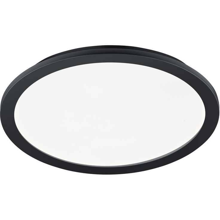 LED-upotettava plafondi Trio Camillus, 40 cm, mattamusta