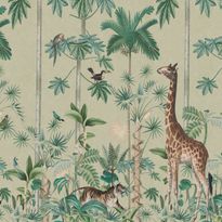 Mittatilaustapetti Rebel Walls Giraffes Stroll, Sunny (R16794)