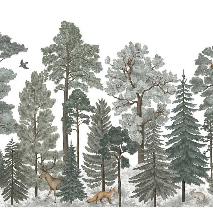 Mittatilaustapetti Rebel Walls Scandinavian Bellewood, Animal (R17206)