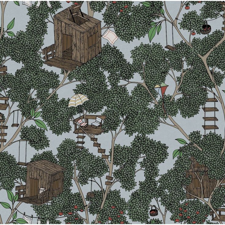 Lastenhuoneen tapetti Rebel Walls Treehouse Summer