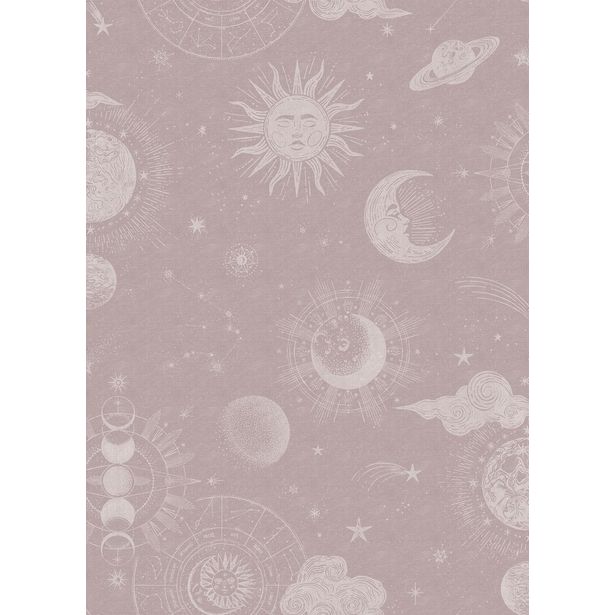 Tapetti Rebel Walls Planetarium Pink