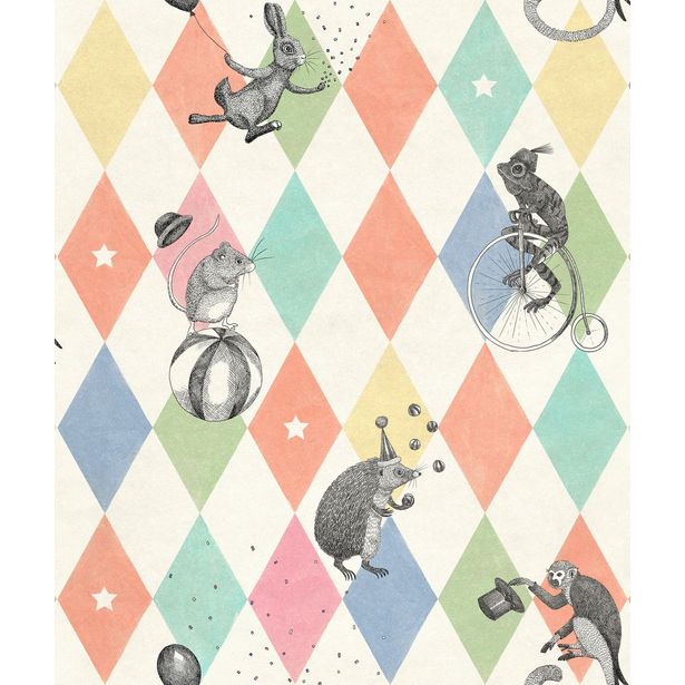 Tapetti Rebel Walls Circus Corner Rainbow