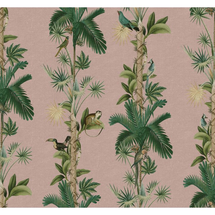 Tapetti Rebel Walls Monkey Island Pink