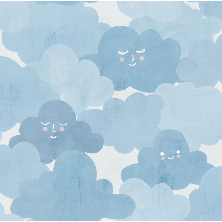 Lastenhuoneen tapetti Rebel Walls Happy Clouds Sky