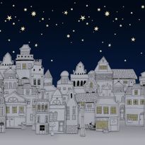 Mittatilaustapetti Rebel Walls Star Town, Night (R18211)
