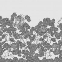 Mittatilaustapetti Rebel Walls Playground, Graphite (R18222)