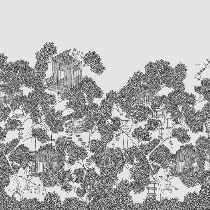 Mittatilaustapetti Rebel Walls Playground, Graphite (R18222)