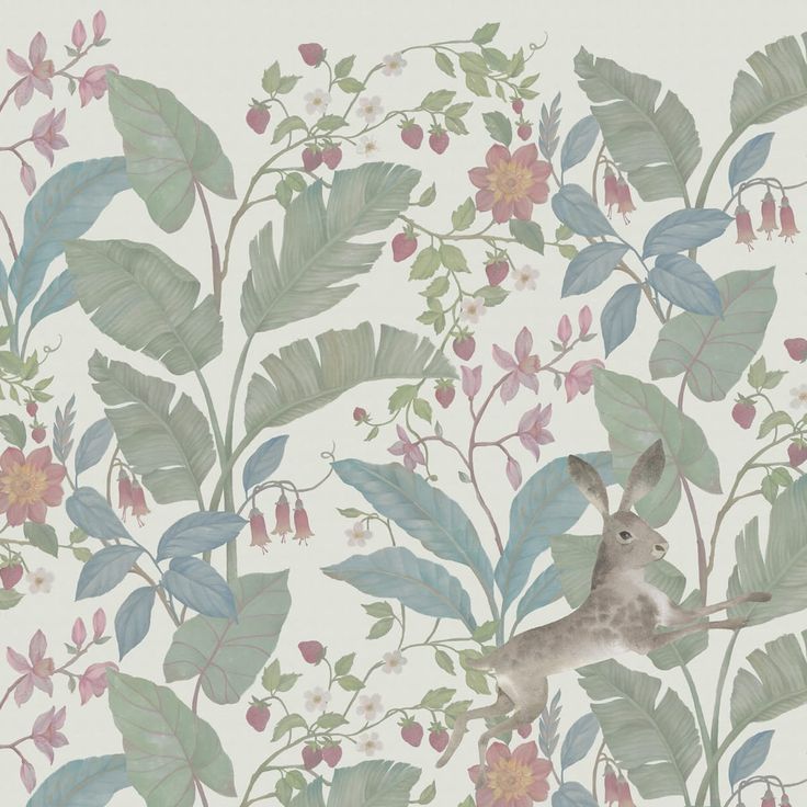 Mittatilaustapetti Rebel Walls Strawberry Field, Ivory (R18233)