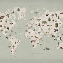 Mittatilaustapetti Rebel Walls Animal World, Mint (R18441)