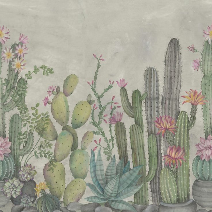 Mittatilaustapetti Rebel Walls Playfull Cactus, Summer (R18451)