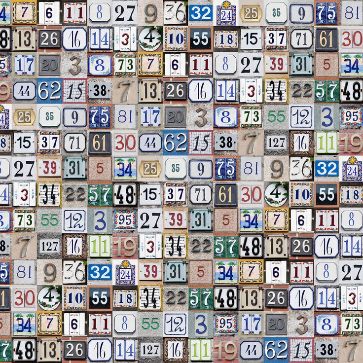 Tapetti Rebel Walls Tiny House Numbers Colorful (R18522)