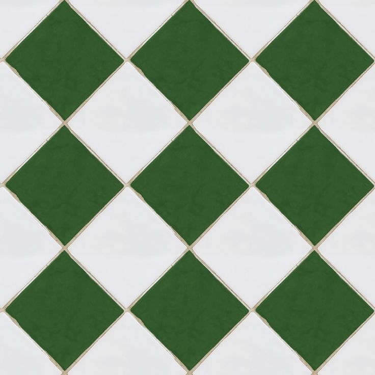 Tapetti Rebel Walls Checkered Tiles, White & Green (R18552)