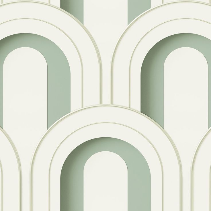 Tapetti Rebel Walls Arch Deco Bijou, Soft Green (R18567)