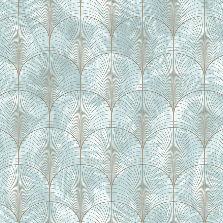 Tapetti Rebel Walls Art Deco Palms, Silver (R18574)
