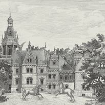 Mittatilaustapetti Rebel Walls Fairyland, Graphite (R19256)