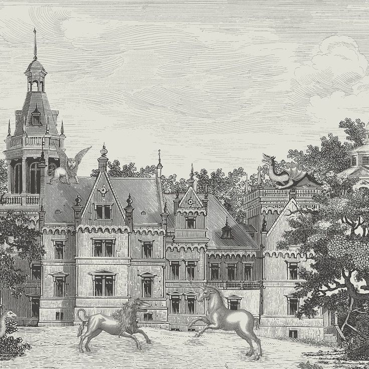 Mittatilaustapetti Rebel Walls Fairyland, Graphite (R19256)
