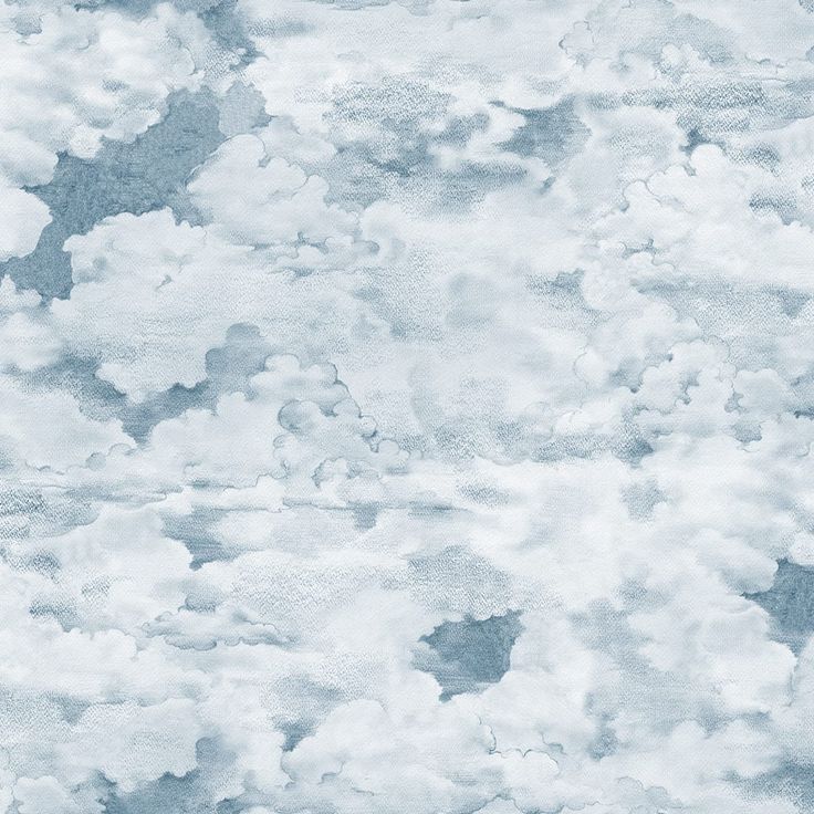 Mittatilaustapetti Rebel Walls Chubby Clouds, Soft Blue (R19392)