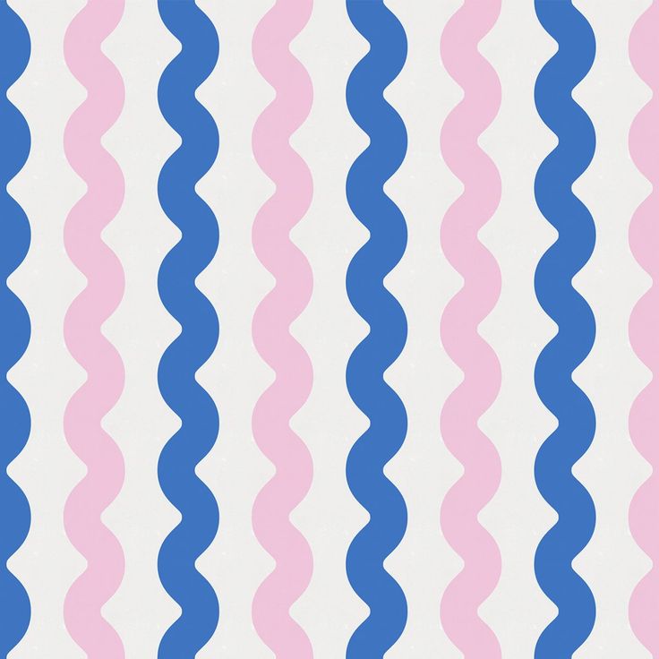 Mittatilaustapetti Rebel Walls Wobbly Blue & Pink (R19422)