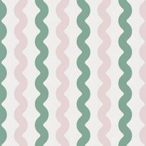 Mittatilaustapetti Rebel Walls Wobbly Green &amp; Pink (R19424)