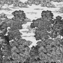 Mittatilaustapetti Rebel Walls Bellewood Under The Clouds, Graphite (R19442)