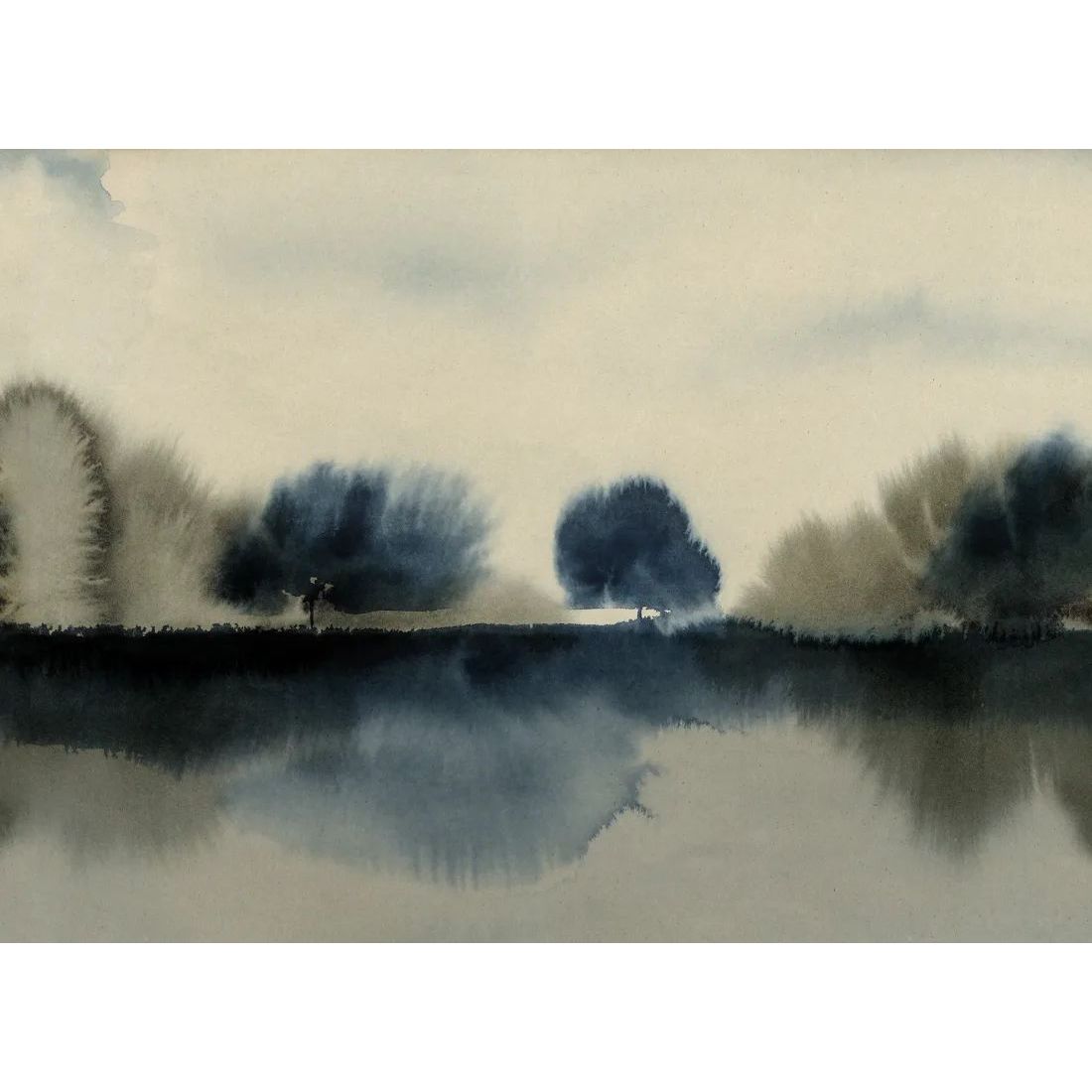 Metsätapetti Rebel Walls Stormy Forest sininen, mittatilaus, non-woven