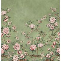 Kuvatapetti Rebel Walls Floral Chinoiserie vihreä, mittatilaus, non-woven