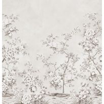 Kuvatapetti Rebel Walls Floral Chinoiserie harmaa, mittatilaus, non-woven
