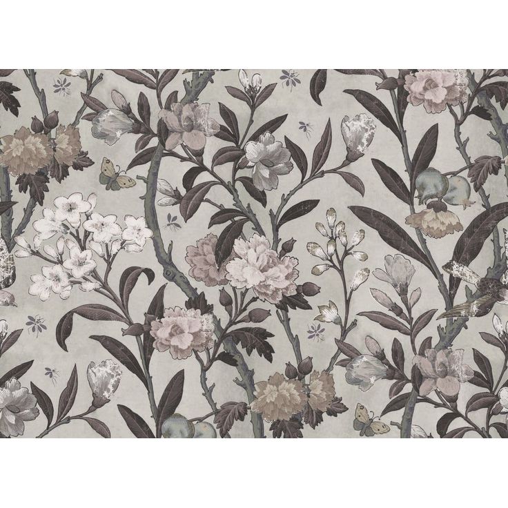Kuvatapetti Rebel Walls Winding Bloom beige, mittatilaus, non-woven