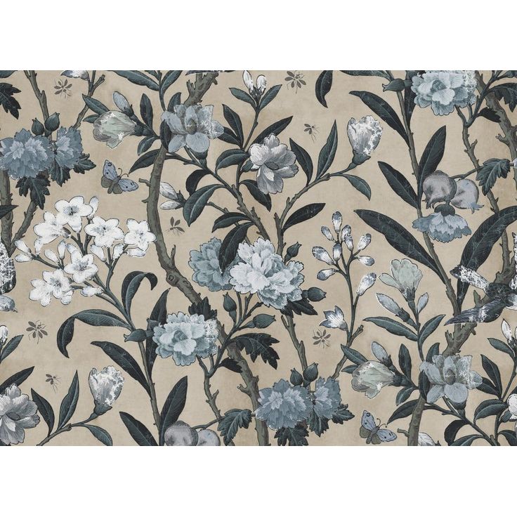 Kuvatapetti Rebel Walls Winding Bloom vaaleansininen, mittatilaus, non-woven