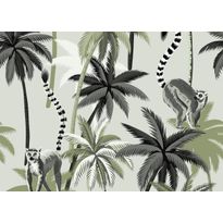 Kuvatapetti Rebel Walls Lemur Palms vihreä, mittatilaus, non-woven