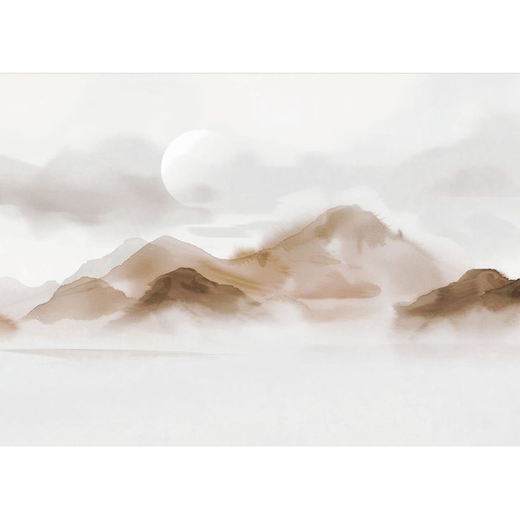 Kuvatapetti Rebel Walls Soft Mountains beige, mittatilaus, non-woven