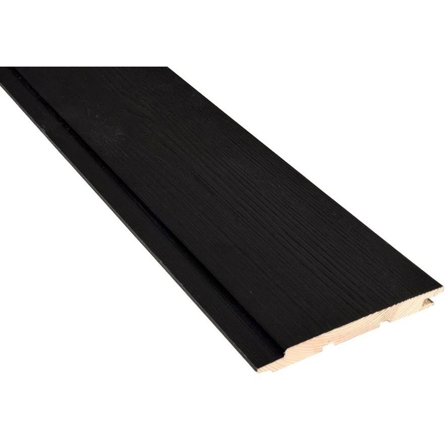 Sisustuspaneeli Siparila Roso, 120x2350x13mm, mänty, STS, musta