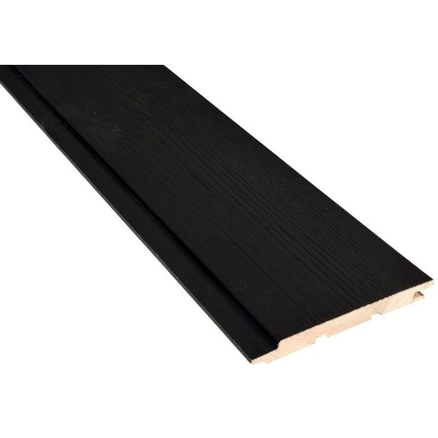 Sisustuspaneeli Siparila Roso, 120x2050x13mm, mänty, STS, musta