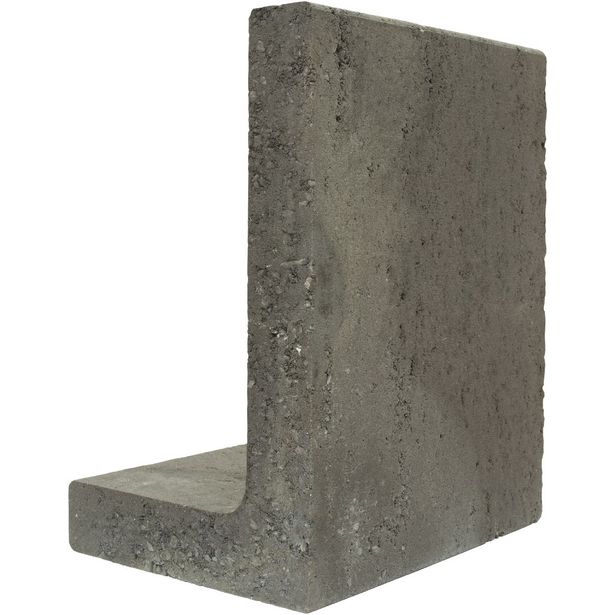 Reunakivi/L-elementti Rudus Vaateri, 500/300x400x70mm, musta