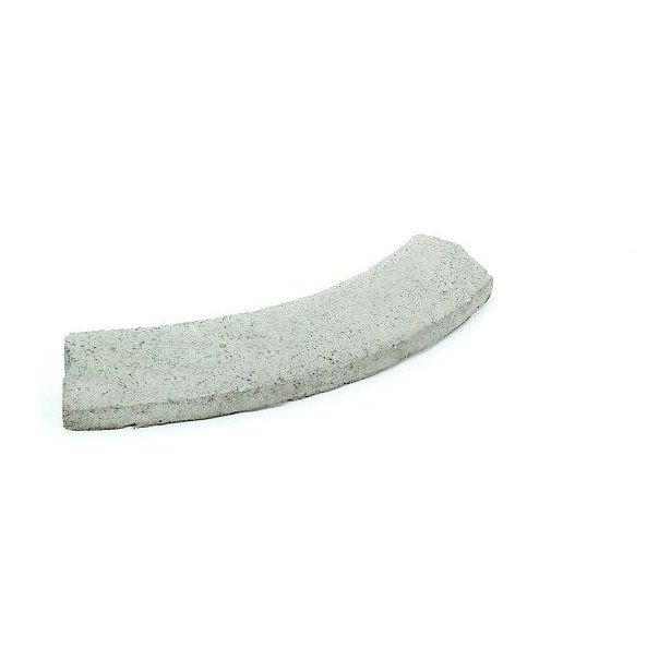 Liimattava reunakivi Rudus, kaarre R750 kupera, 589x130x80mm, sileä, harmaa